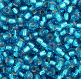 11/0 Preciosa Seed Beads Silver Lined Dark Aqua #34974